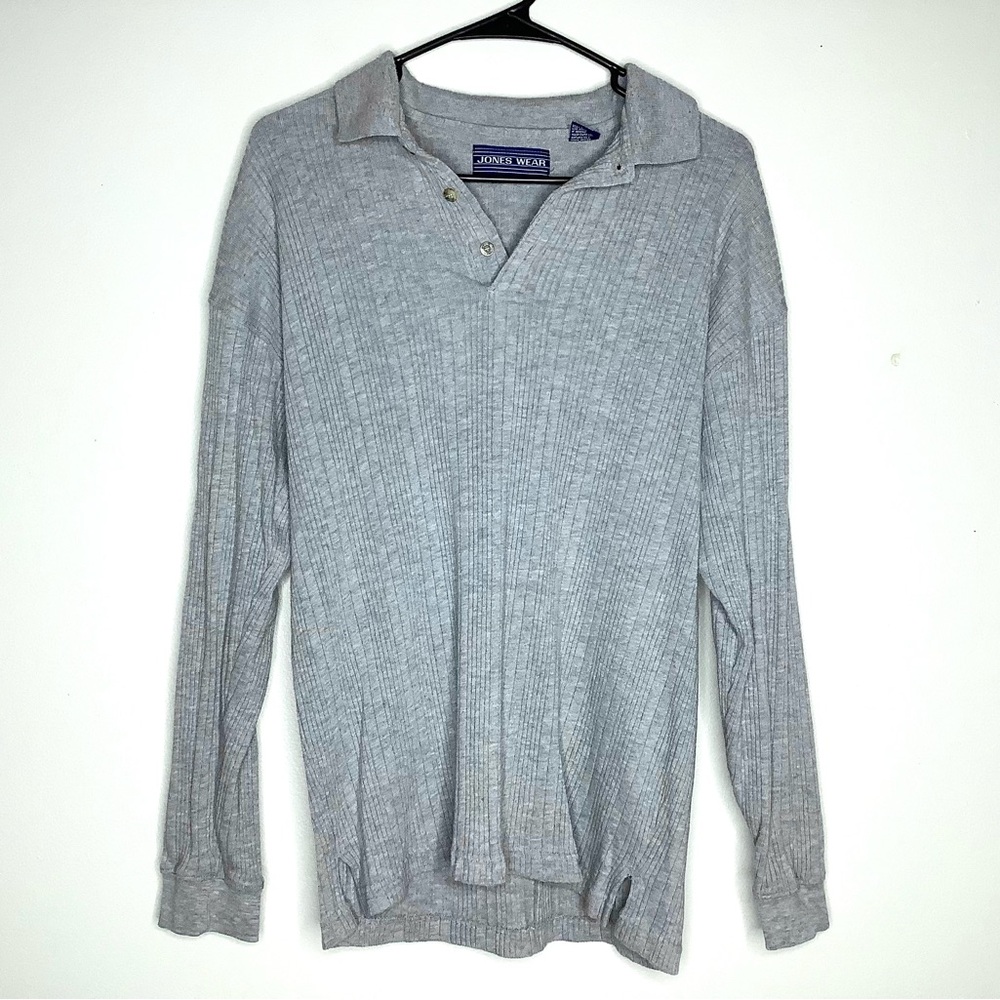 < Vintage Jones Wear Ribbed Long Sleeve Shirt >